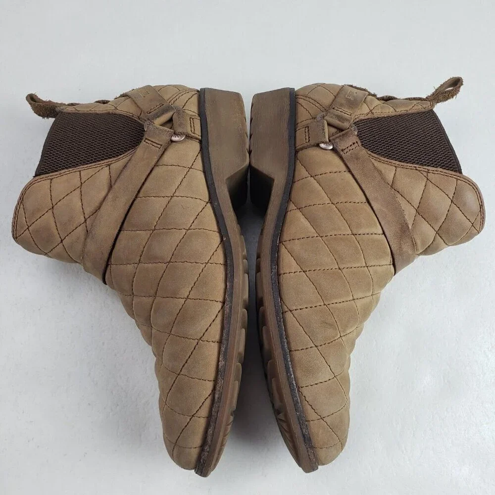 Teva de la Vina Dos Quilted Ankle Boot Womens 7.5 Brown Waterproof Leather